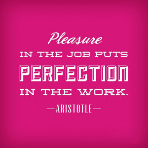 Pleasure Quotes And Sayings ~ Pleasure In The Job | The Daily Quotes