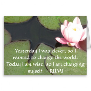 inspirational_rumi_quote_about_changing_yourself_card ...