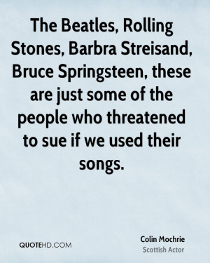 The Beatles, Rolling Stones, Barbra Streisand, Bruce Springsteen ...