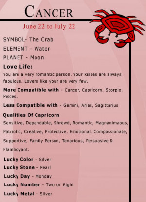 cancer zodiac sign quotes signs funny birthday cancerian sayings attitude quotesgram trust boggled outlook physical horoscope lucky qualities body wallpaper