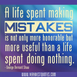Motivational Quote of The day about making mistakes