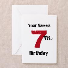 7th Birthday Grunge - Personalized! Greeting Card for