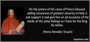 On the justice of the cause of Prince Edouard, adding insurances of ...