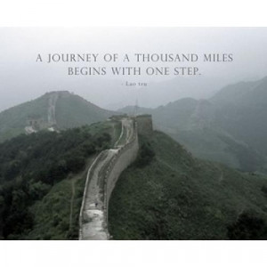 Journey Of A Thousand Miles Quote Poster Print by Veruca Salt (20 x ...