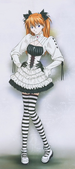 Asuka Langley Soryu as a Gothic Lolita. From Evangelion's 2008 wall ...