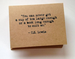 Lewis literary quote typewrite r blank note cards unique birthday ...