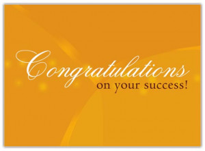 professional congratulations