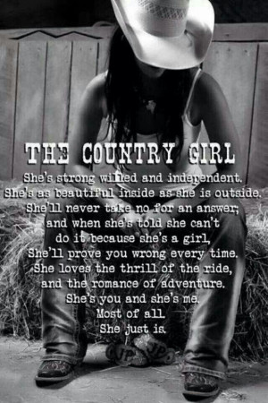 For my country girls.