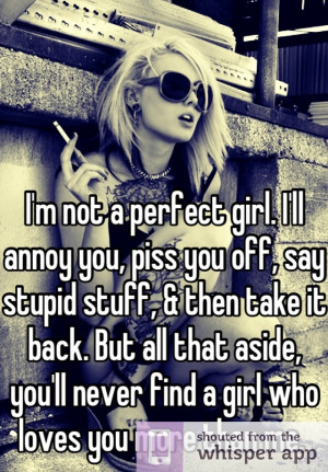 Not Perfect Girl Annoy You