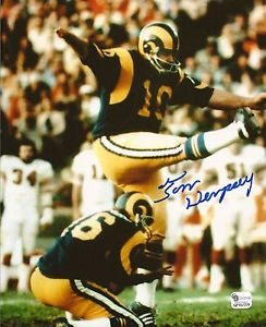 Tom Dempsey Signed Rams 8x10 Photo GAI DNA COA Picture Autograph Los