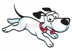 cartoon dog running. Running Dog Cartoon