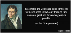 Reasonable and vicious are quite consistent with each other, in fact ...