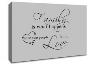 Show details for Family Quote Family Is What Happens Grey