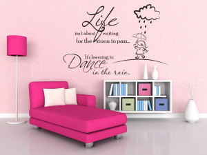 Wall-Decal-Quote-Sticker-Vinyl-Art-Removable-Letter-Life-Dance-in-the ...
