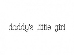 Daddy's little girl vinyl letter design.
