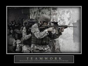 ... Teamwork Patience Military Sniper Soldier Gun Motivational Posters