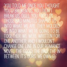 quotes from gail mchugh | You didn't break us, Doll you fixed us ...