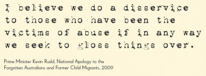 ... Apology to the Forgotten Australians and Former Child Migrants, 2009