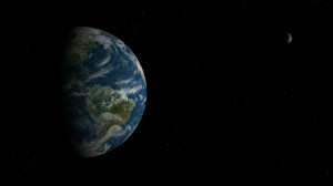 HD Earth / Moon / Rotating / 3D – Stock Video # 587-047-185