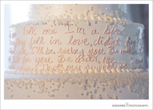 The Notebook’ quotes written on the wedding cake