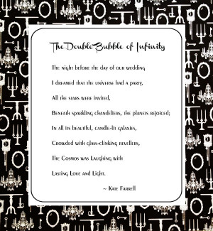 ... Double Bubble of Infinity, by Kate Farrell- cute for rehearsal dinner