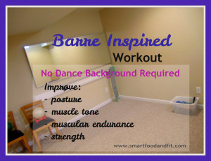 Home Workout Room Barre inspired at home workout
