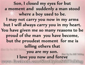 This is to my husband from his dad who is in heaven. He is so proud of ...