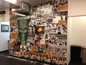 ... motivational wall mural for the women’s hockey team locker room. The