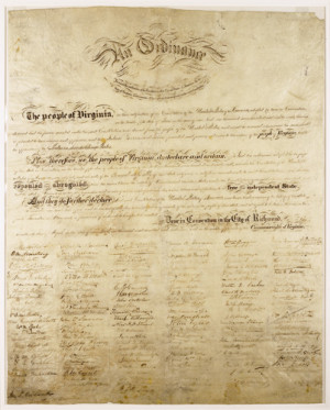 South Carolina Ordinance of Secession Document