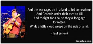 ... fight for a cause theyve long ago forgotten While a little cloud weeps