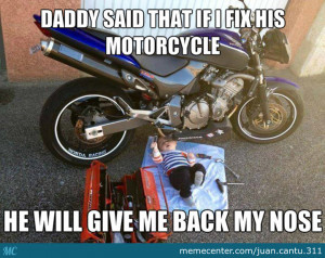 Baby Fixing Motorcycle