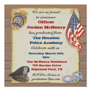 Police Officer Party Invitation