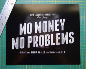 ... Rap Lyric Art, Notorious Big, Song Lyric Typographic Print, Black Grey