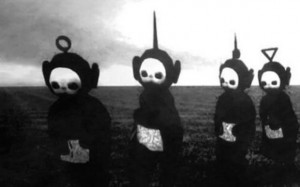 Watch the Teletubbies in Black & White… Through Your Fingers