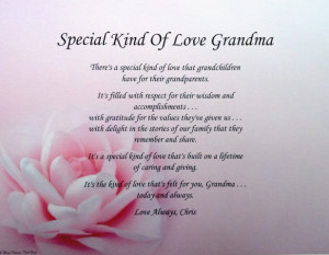 Details about SPECIAL KIND OF LOVE GRANDMA POEM PERSONALIZED GIFTS ...