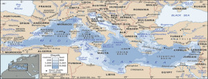 Mediterranean Sea Map Europe