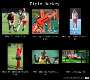 Field hockey - What people think I do, What I really do