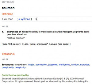 acumen+definition | Define Acumen