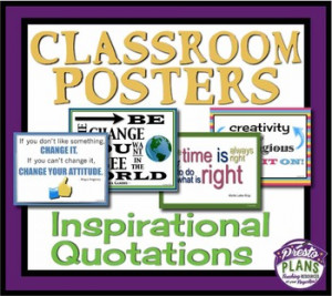 POSTER SET FOR BACK TO SCHOOL: Quotes To Inspire Your Students