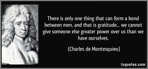 ... we cannot give someone else greater power over us than we have