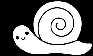 Cute Snail Line Art