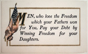 Woman Suffrage Message to Men