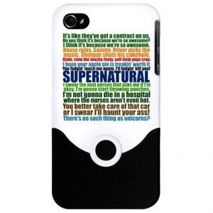 ... Picks The Music Gifts > Supernatural Quotes iPhone 4 Slider Case