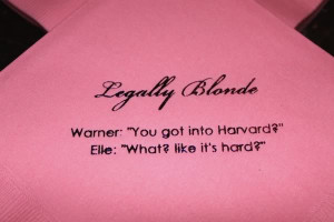 ... had napkins made with their favorite quotes from the movie. SO FUN
