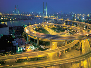 nanpu bridge at night shanghai china jpg