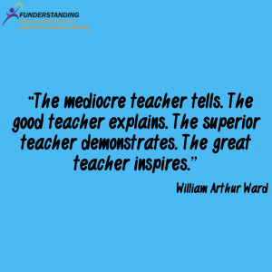 teacher tells. The good teacher explains. The superior teacher ...