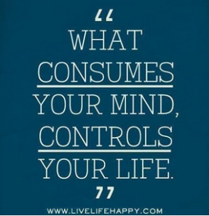 ... thoughts? You begin with not giving food the power to control you