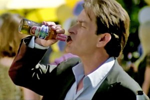 Charlie Sheen Drinking Minutes After Leaving Rehab