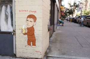 Bi-Curious George , the latest parody street art by Christopher Lee ...