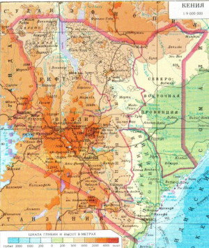 Relief Map Kenya